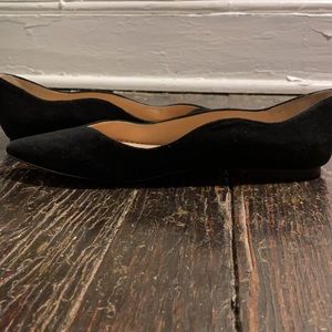 Sam Edelman wavy black suede flats